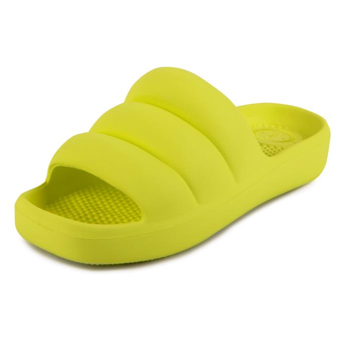 totes® SOLBOUNCE Ladies Puffy Slider Lime Extra Image 2